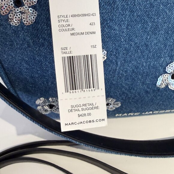 MARC JACOBS 4S6HSH399H02 The Drifter Crossbody Bag Denim $428 - Picture 6 of 6